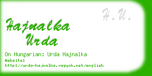 hajnalka urda business card